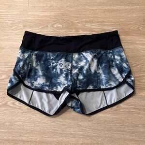 Lululemon Speed Up Low Rise Shorts (Blue Tie-Dye, Size 6)